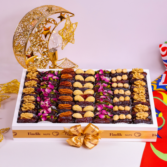 بوكس تمر مجدول محشي مكسرات VIP