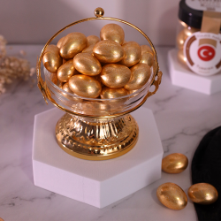 ملبس ذهبي لوز شوكولاته حليب 