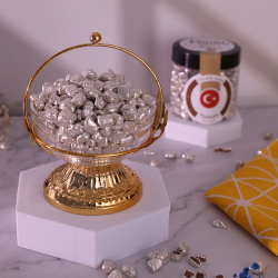 احجار تركي فضي  حقيقي دراج مغطي شوكولا 