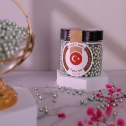 ملبس تركي لؤلؤ اخضر مغطي شوكولا حليب 150 جرام